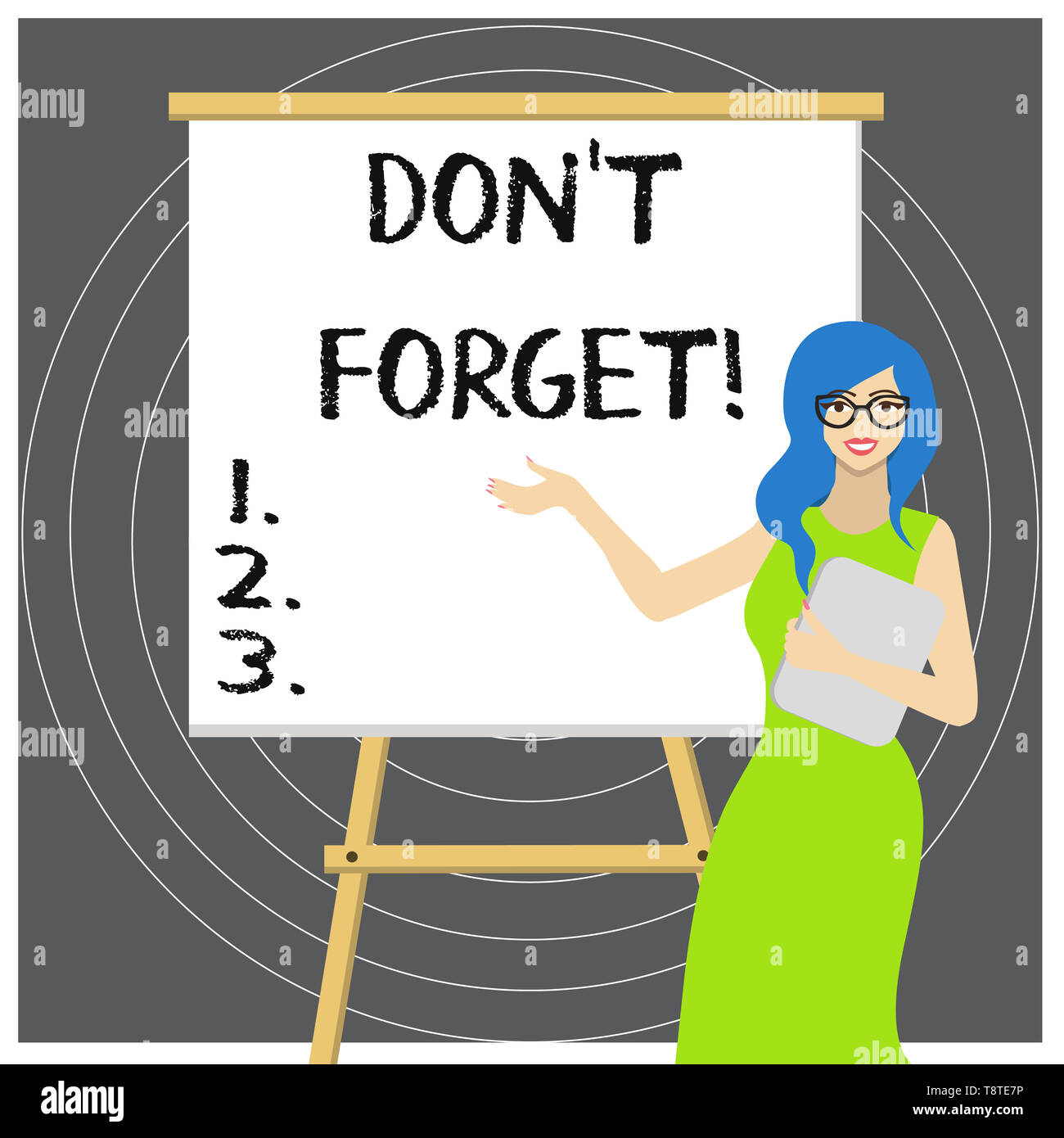 Writing note showing Don T Forget. Business concept for used to remind ...