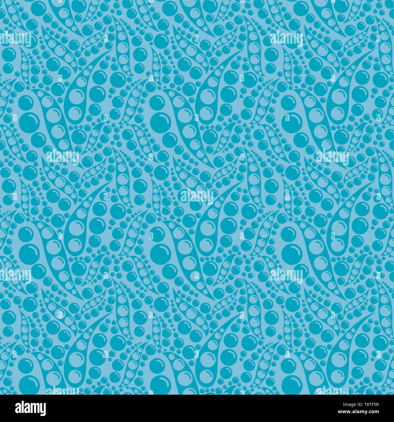 Bright abstract vector seamless patterns with natural bubbles on colored background. Abstract colorful ornament for textile, prints, wallpaper, wrappi Stock Vector
