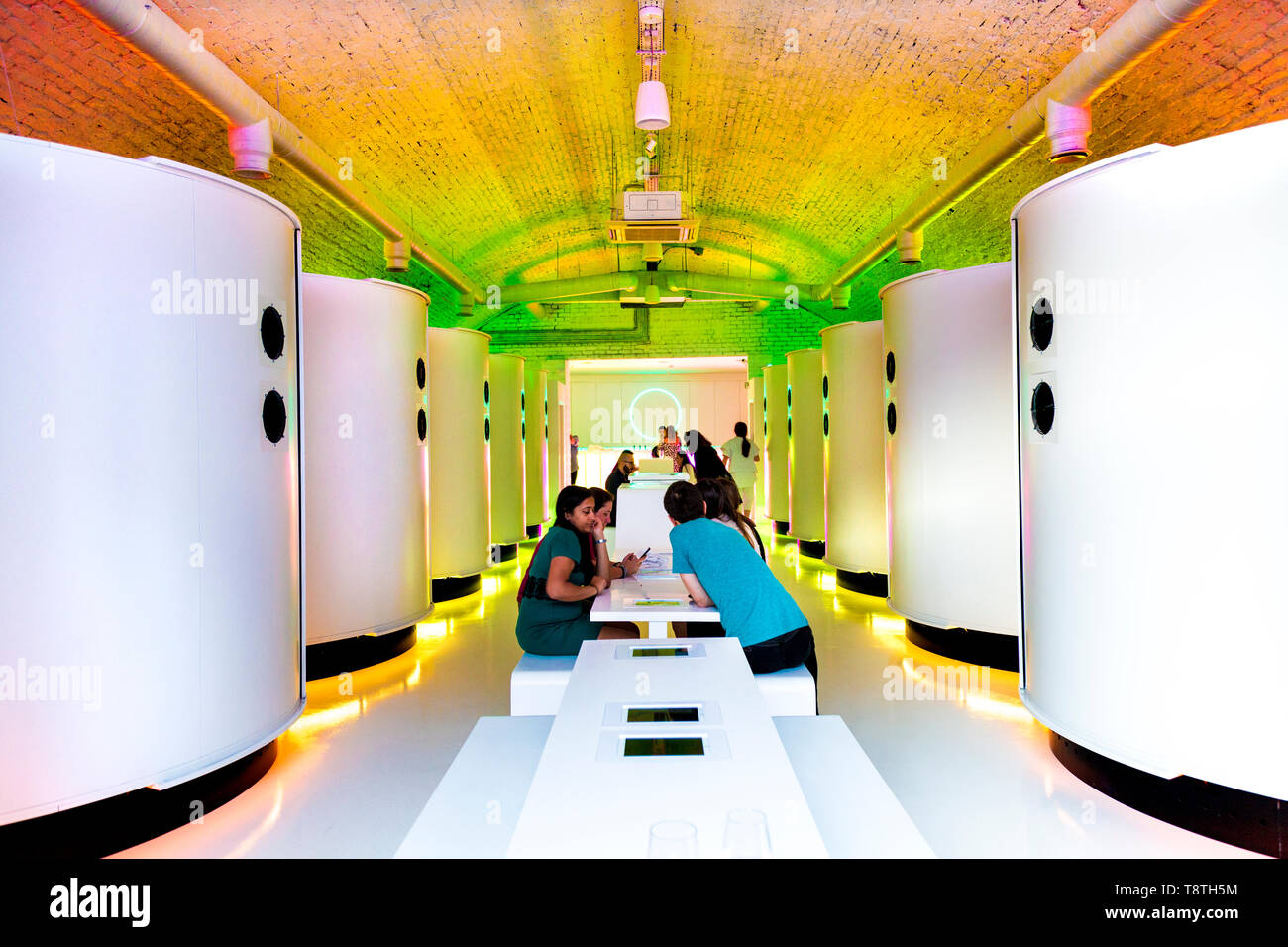 Interior of Otherworld Virtual Reality Arcade and Bar, London, UK Stock Photo
