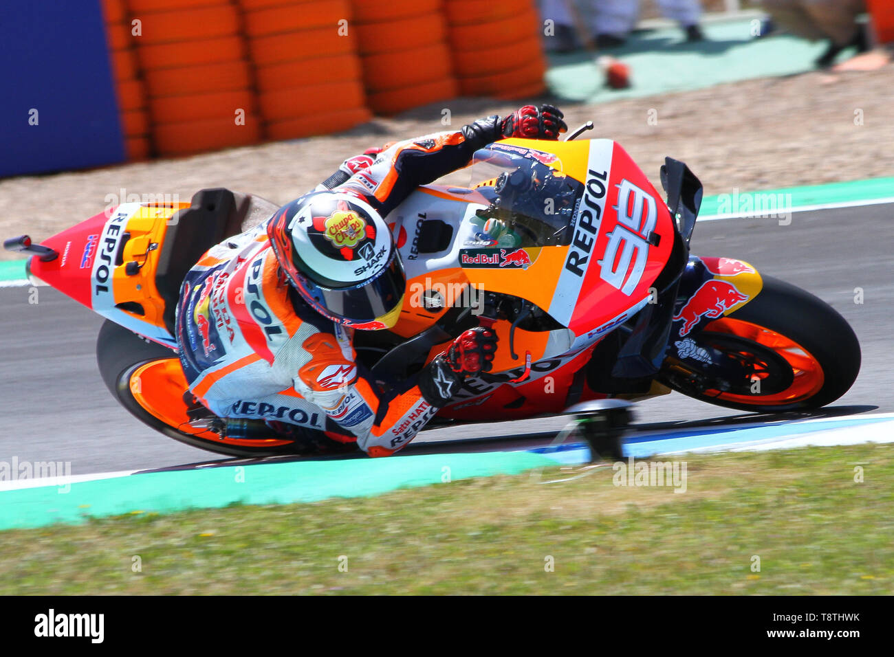99 Jorge Lorenzo on track, free practice, MotoGP Spain round Stock Photo -  Alamy