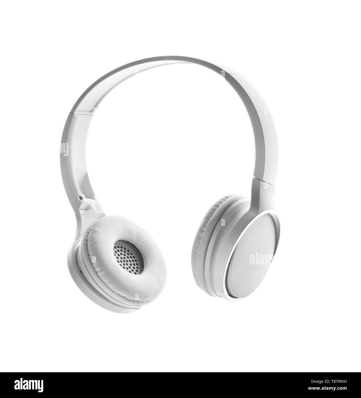 Modern headphones on white background Stock Photo - Alamy