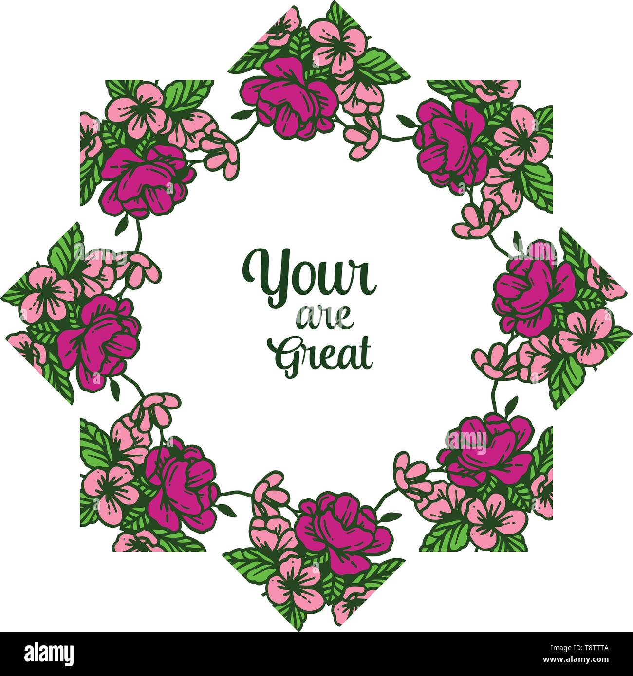 Vector illustration design card your are great with artwork colorful ...