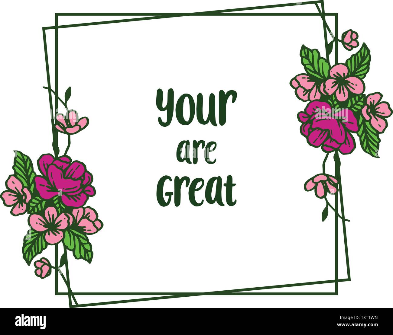 Vector illustration invitation card your are great with style colorful ...
