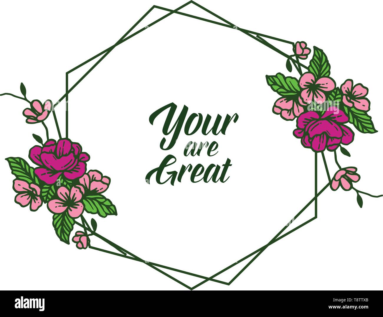 Vector illustration invitation card your are great with style colorful ...