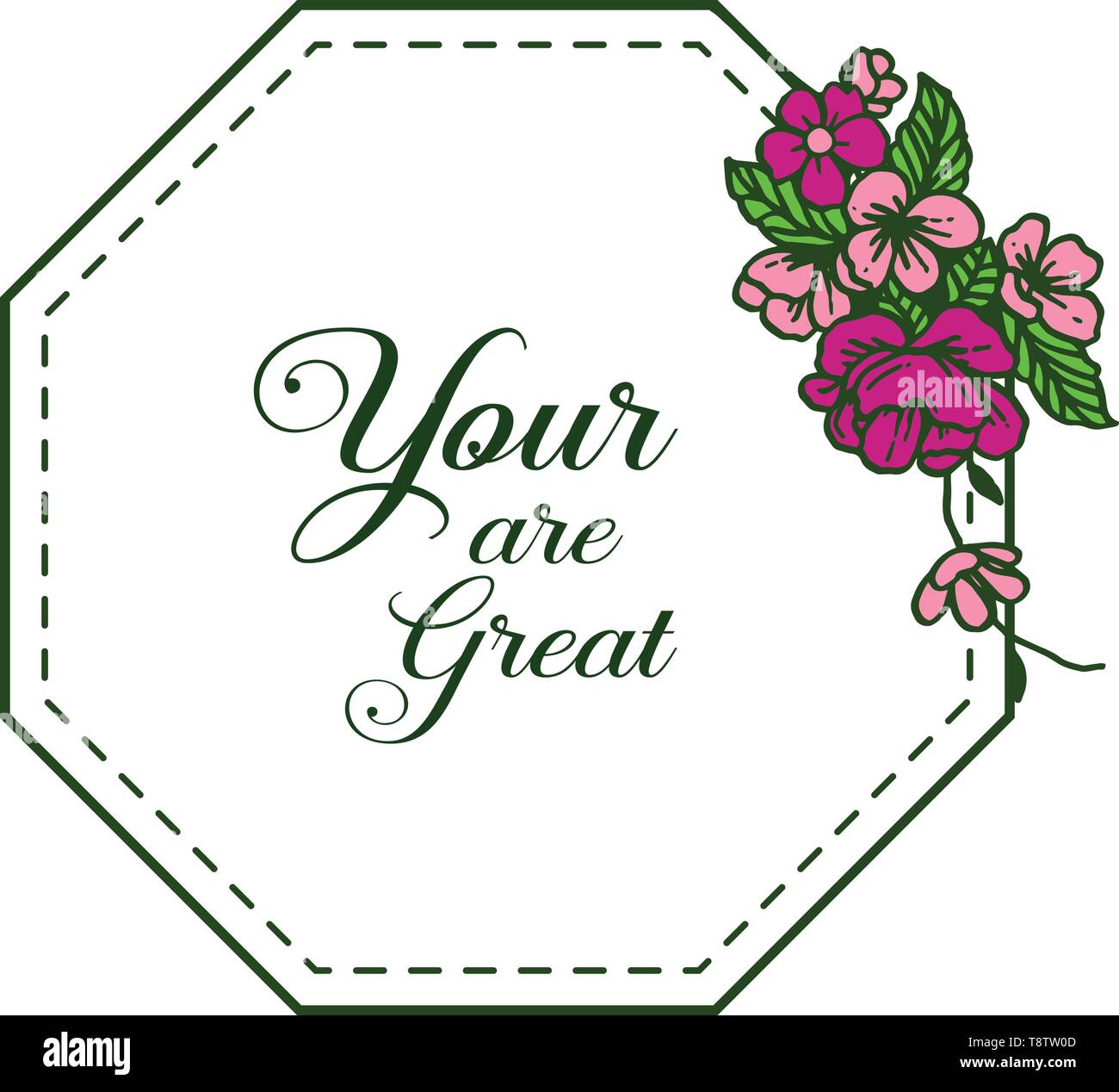 Vector illustration invitation card your are great with style colorful ...