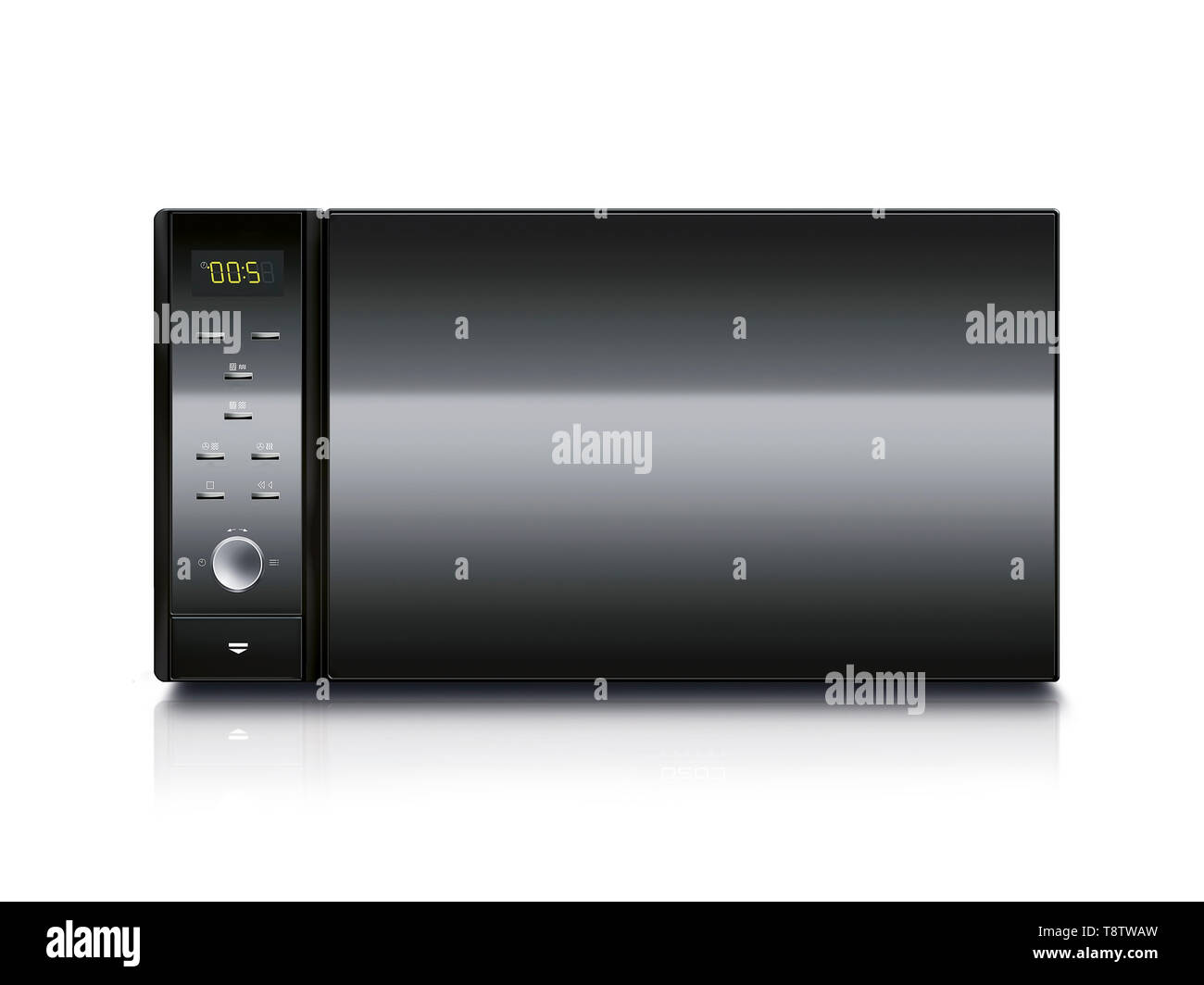 modern microwave oven with closed door Stock Photo Alamy