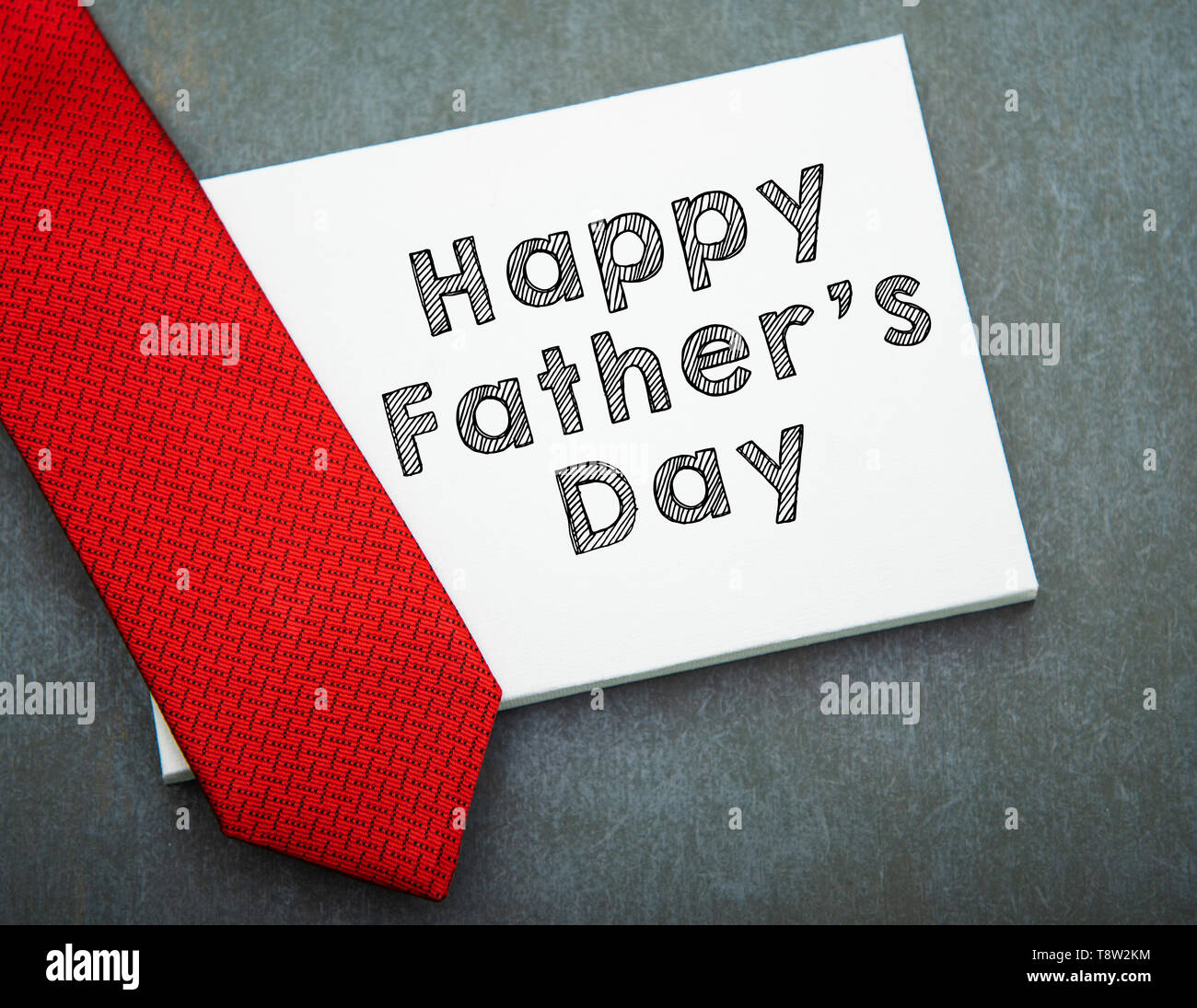 Happy Father's Day Text with Tie Over White Board Stock Photo - Alamy