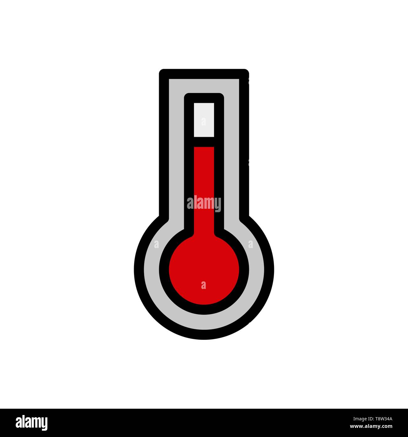 Premium Vector  Weather thermometer with hot temperature flat illustration