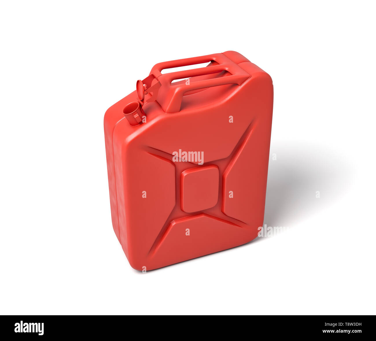 3d rendering of open red gas can isolated on white background Stock