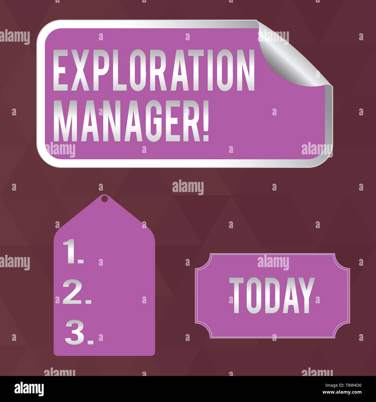 Writing note showing Exploration Manager. Business concept for lead and ...