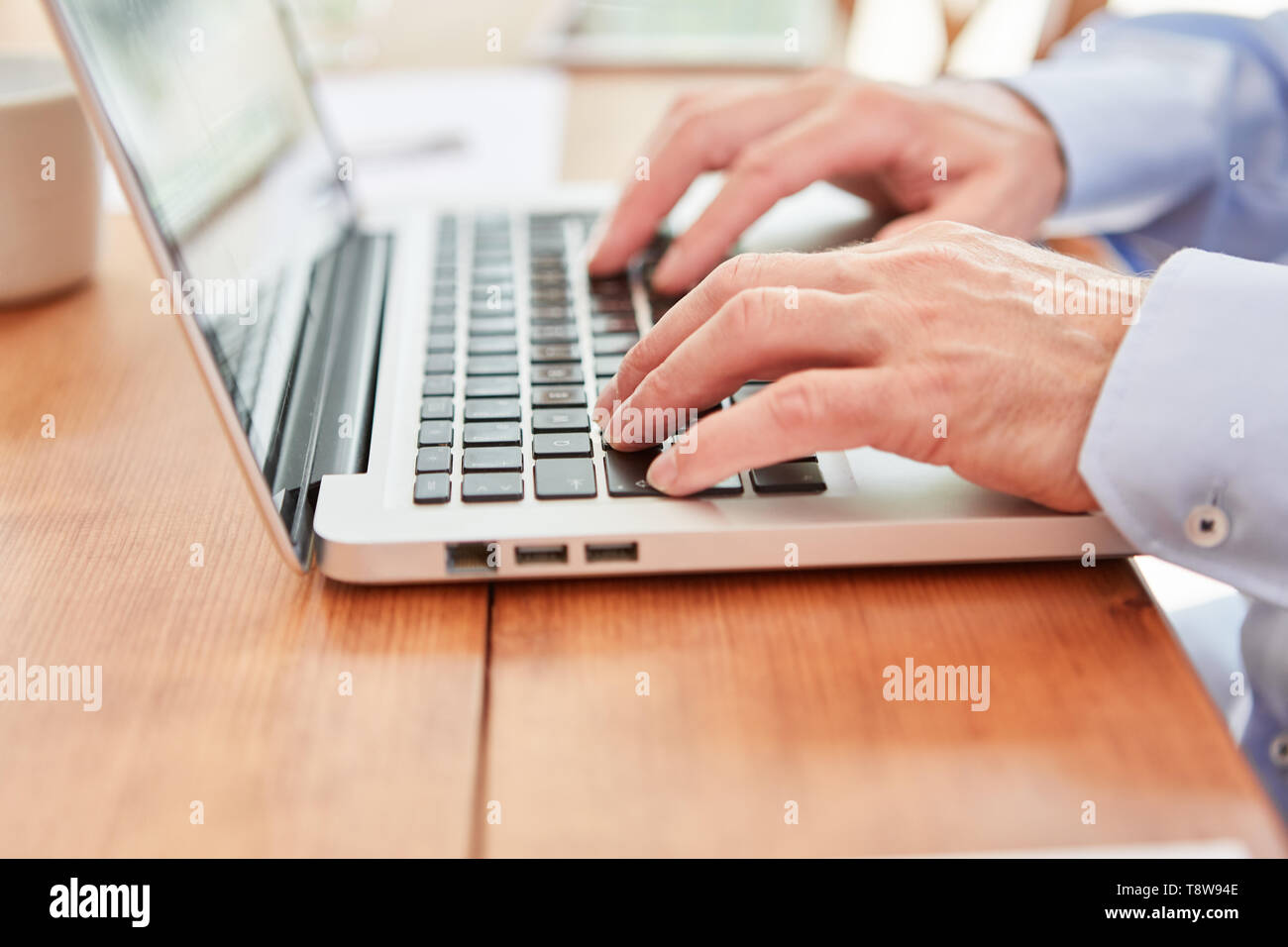 Hands on computer keyboard email hi-res stock photography and images ...