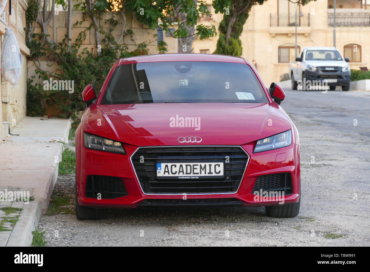 A car with an unusual number plate pictured on the island of Gozo in Malta. Picture by Adam Alexander Stock Photo