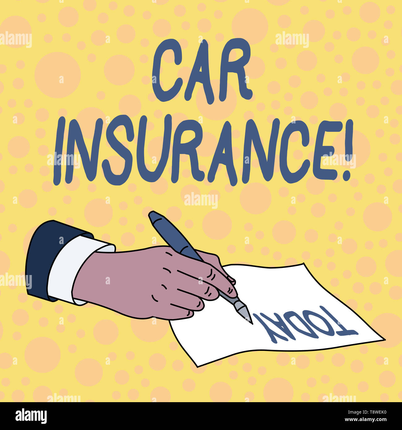 Handwriting text Car Insurance. Conceptual photo protection against ...
