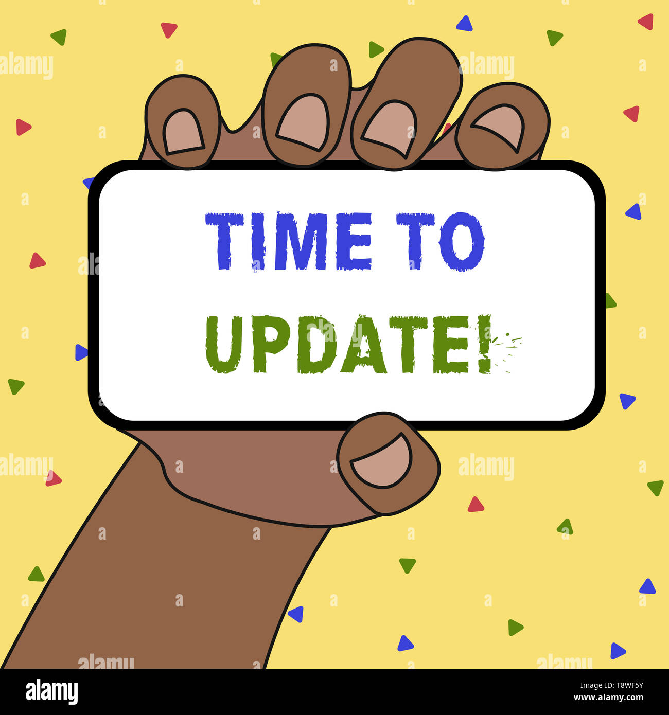 To Be Updated Note Writing note showing Time To Update. Business concept for this is right ...