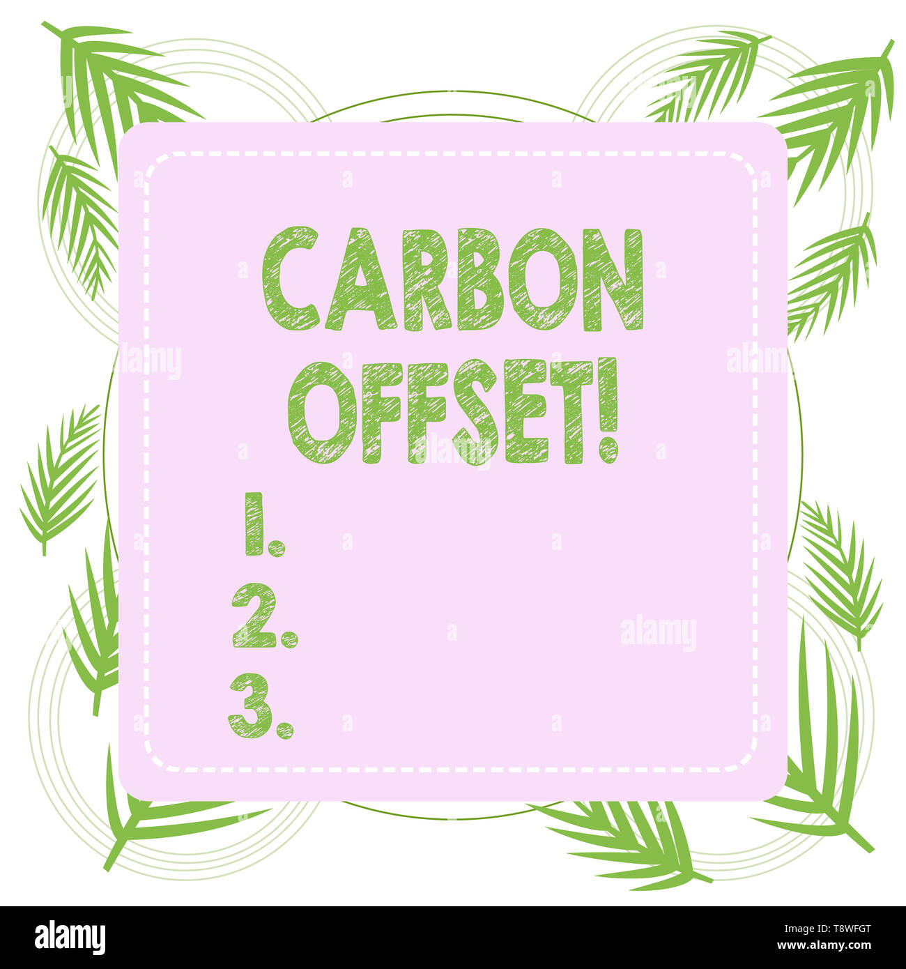 Text sign showing Carbon Offset. Business photo text Reduction in emissions of carbon dioxide or other gases Stock Photo