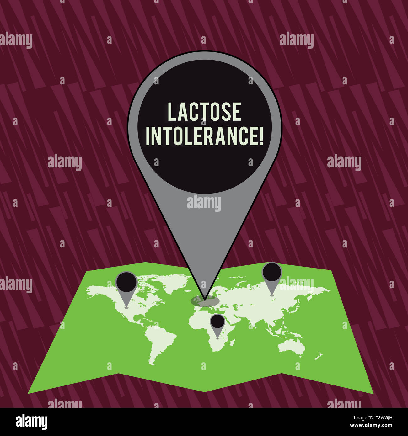 Text sign showing Lactose Intolerance. Business photo text digestive ...