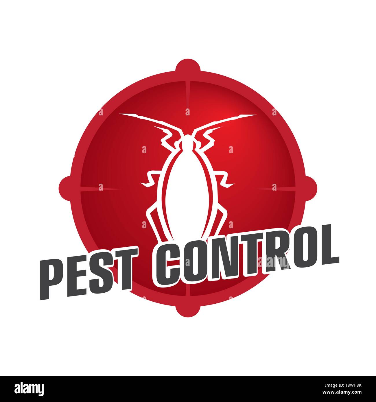 Vector logo for pest and insect control company Stock Vector