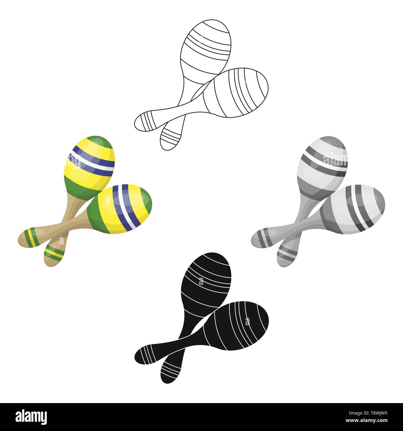 Maracas musical instrument icon cartoon Cut Out Stock Images & Pictures -  Page 3 - Alamy
