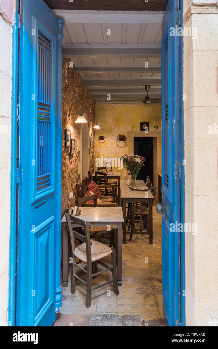 Chania hotel entrance hall Stock Photo