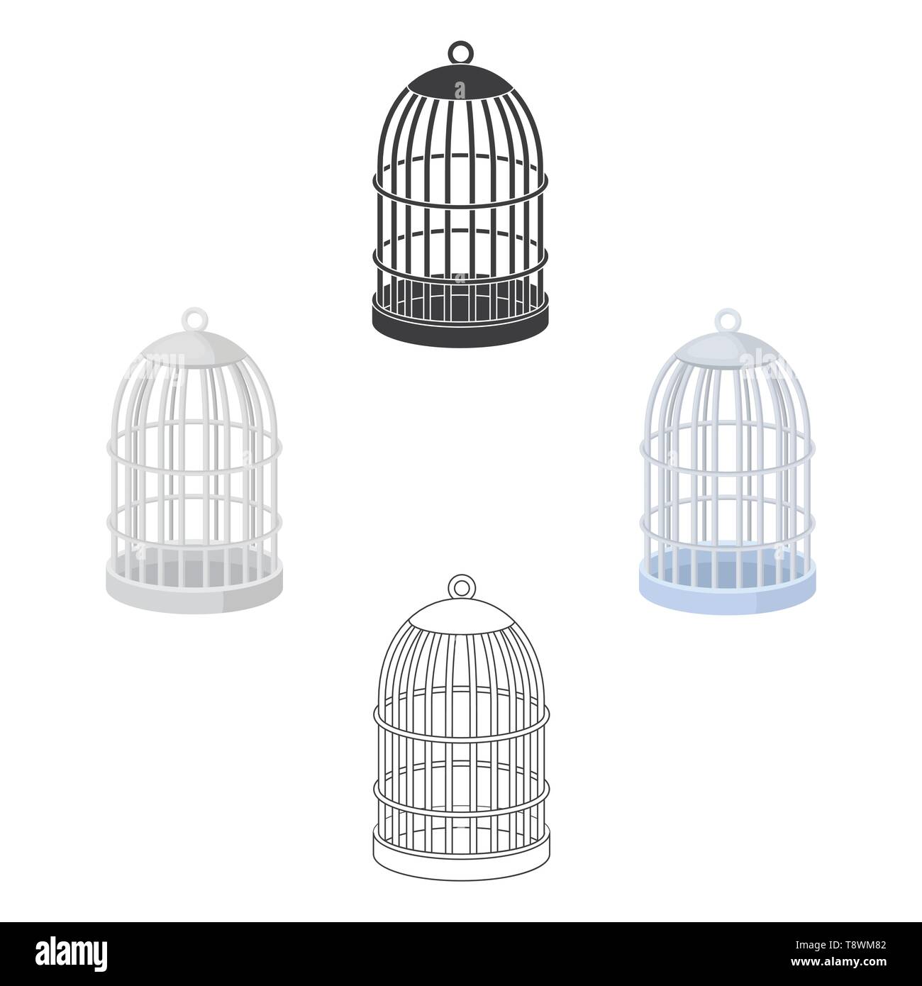 Black And White Image Of Large English Vintage Brass Birdcage Stock Photo -  Download Image Now - iStock