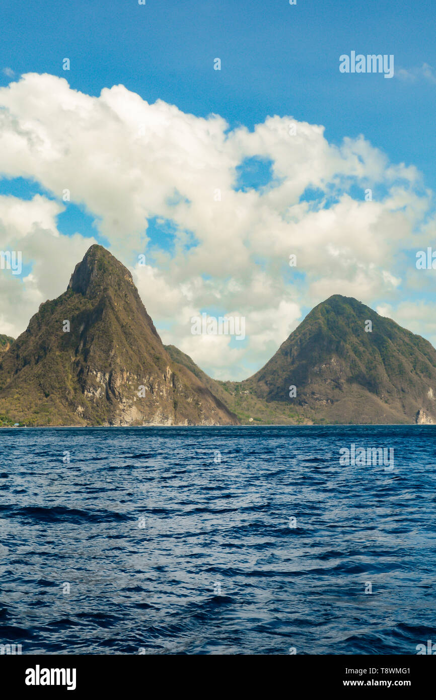 Piton Mountains in St. Lucia Stock Photo Alamy