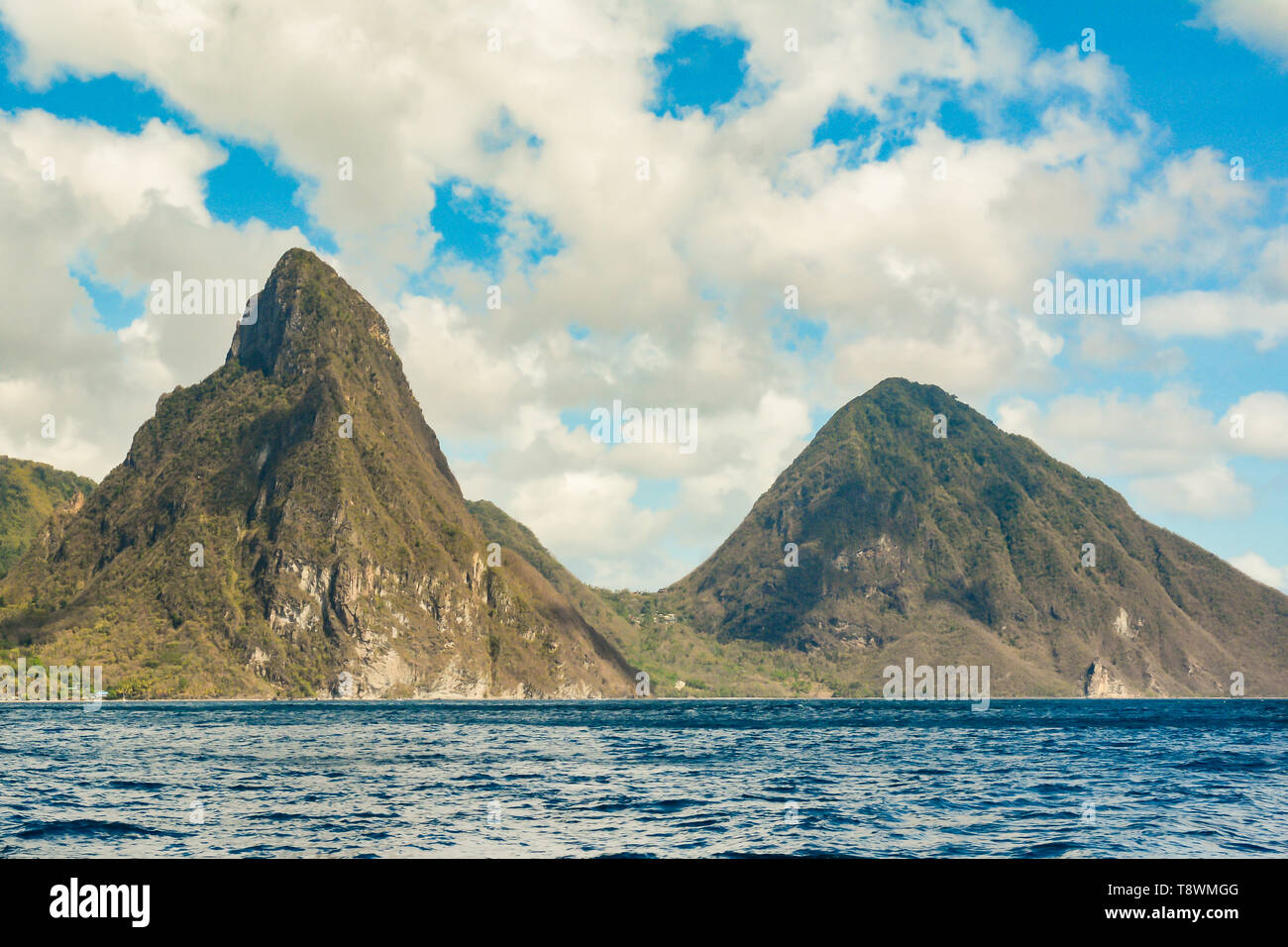 Piton Mountains in St. Lucia Stock Photo Alamy