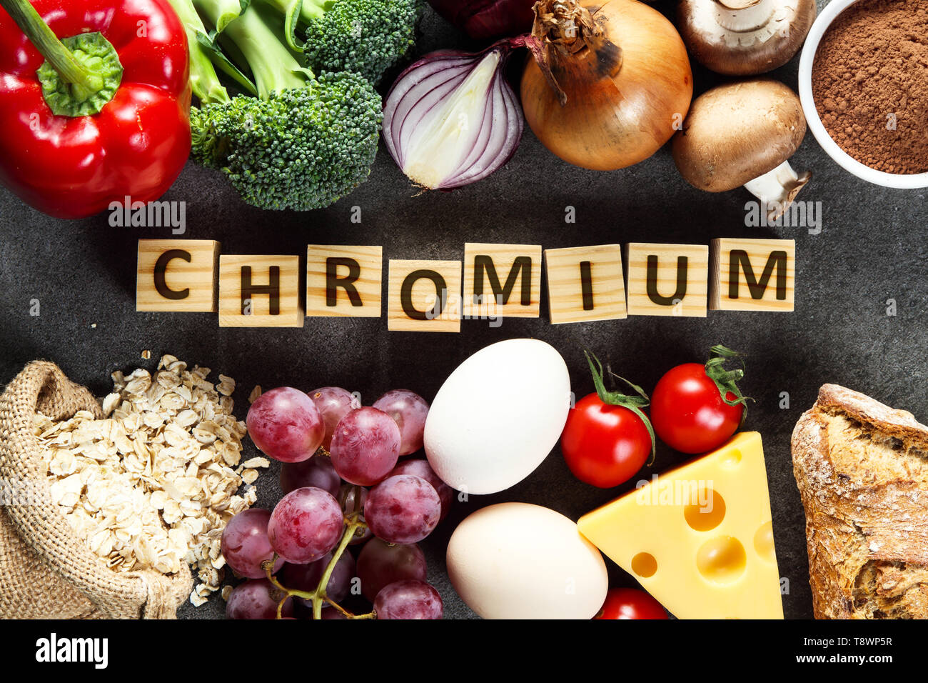 Natural sources of chromium Stock Photo