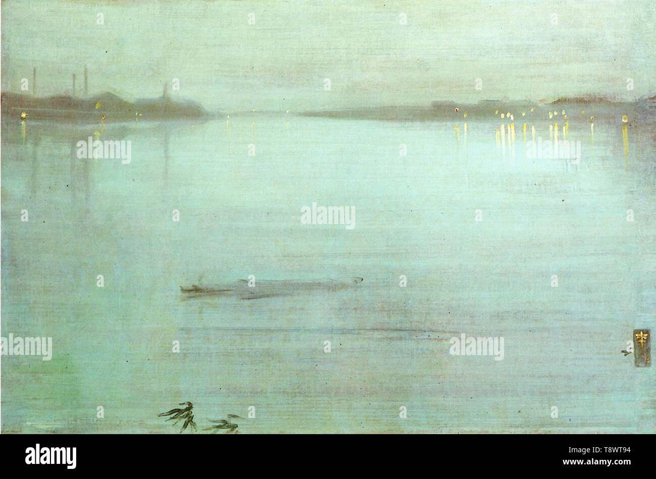 James Abbott Mcneill Whistler  - Nocturne Blue Silver Chelse 1 1872 Stock Photo