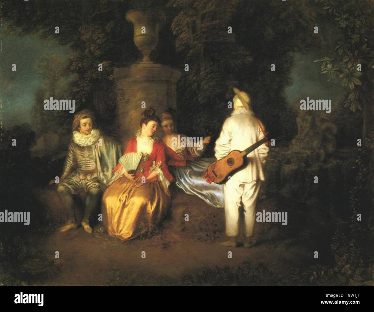 Antoine Watteau  - Foursome C 1713 Stock Photo