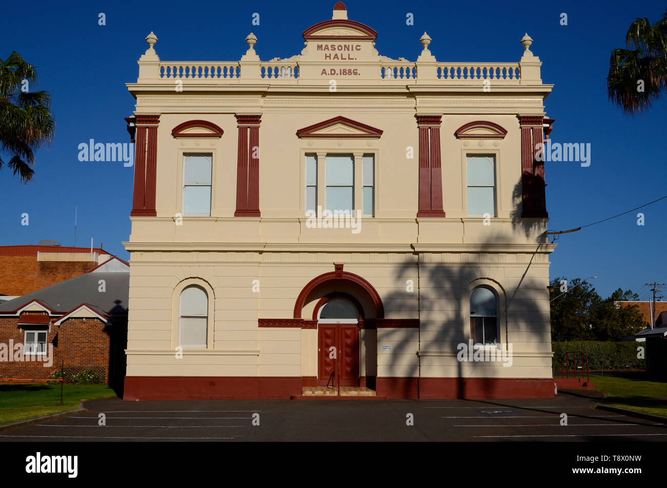 toowoomba masonic hall built in 1886 Stock Photo - Alamy