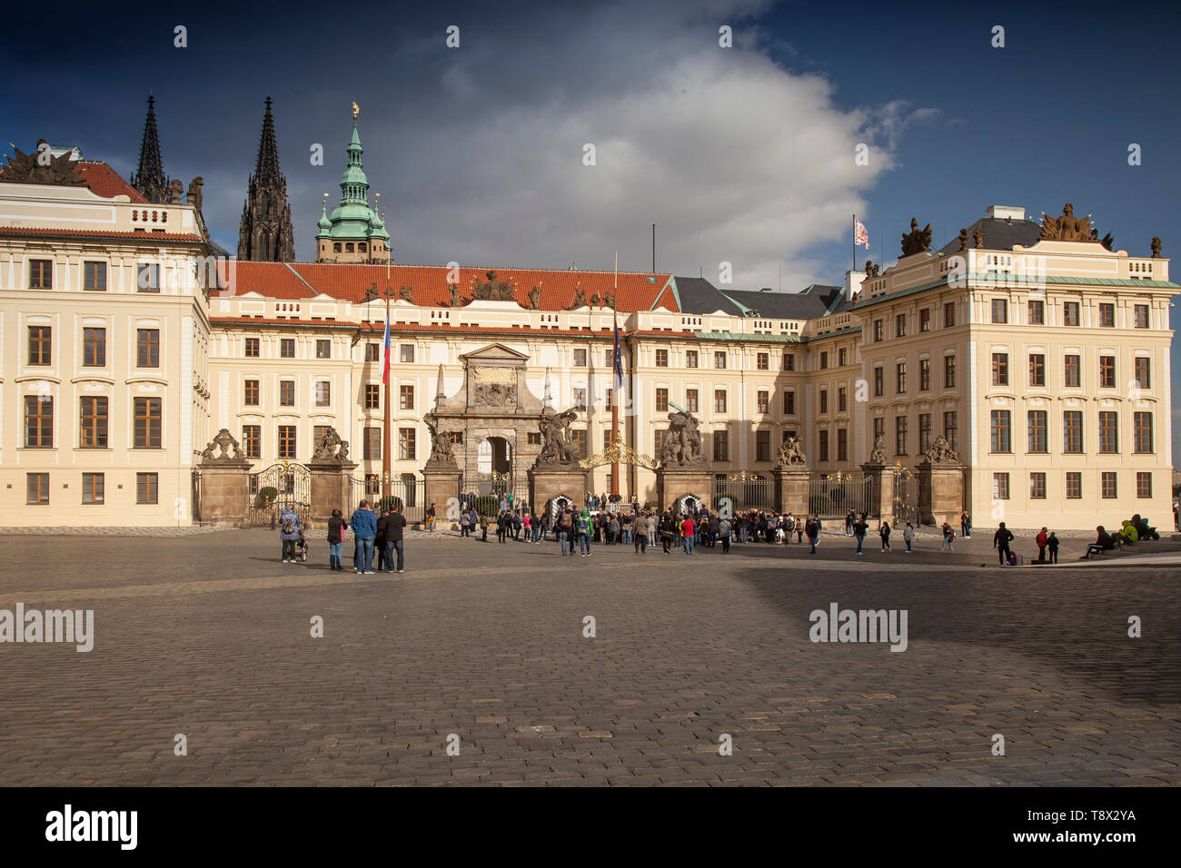 Prague Castle, Hradcin, Prague, Bohemia, Czech Republic, Europe Stock Photo