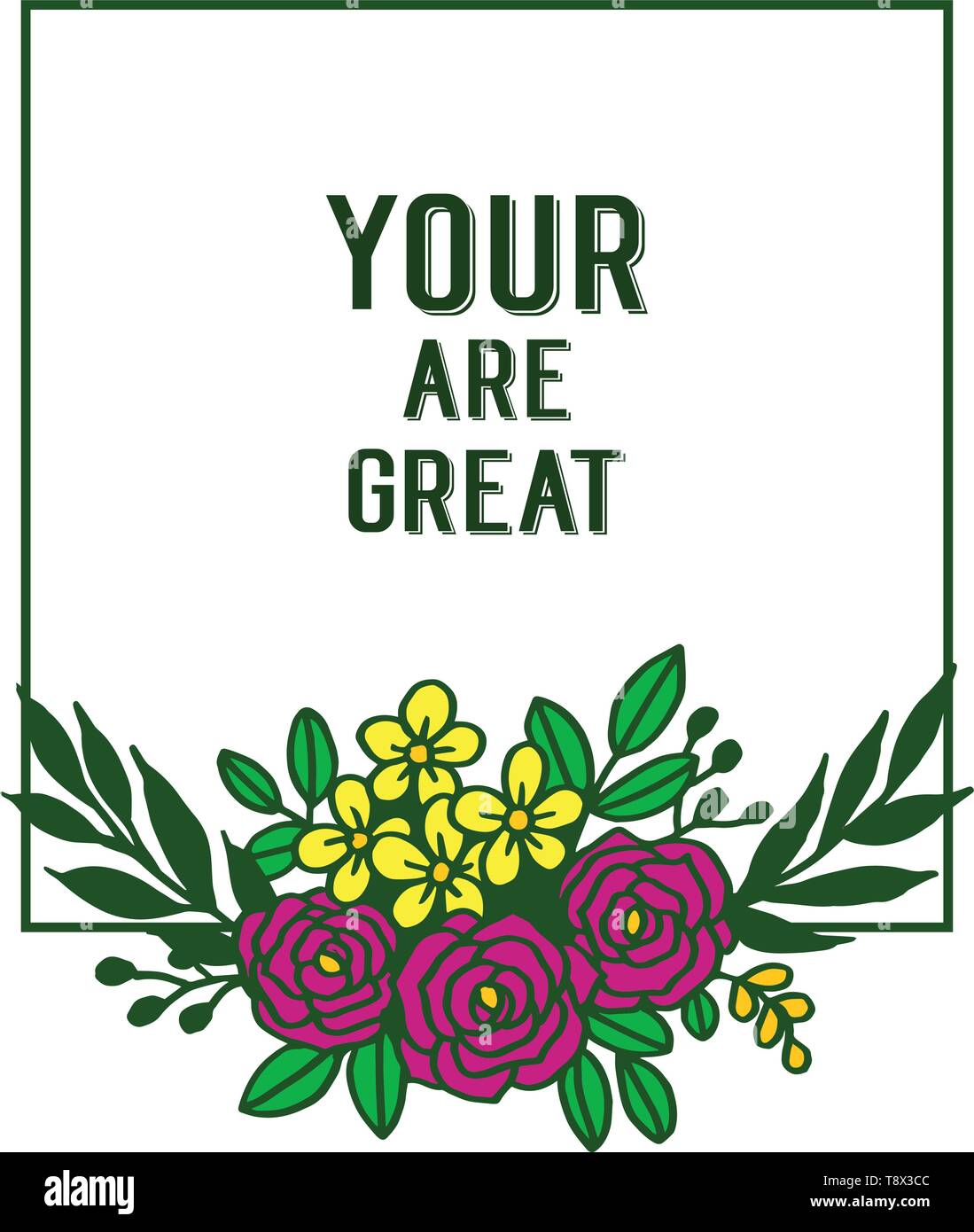 Vector illustration invitation card your are great with various pattern ...