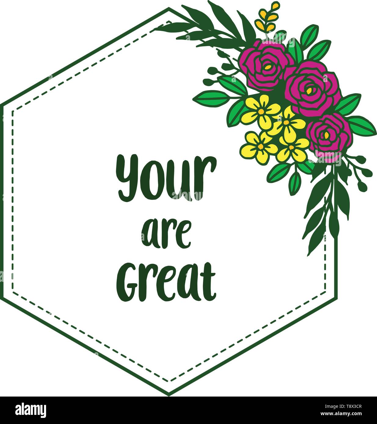 Vector illustration invitation card your are great with various pattern ...