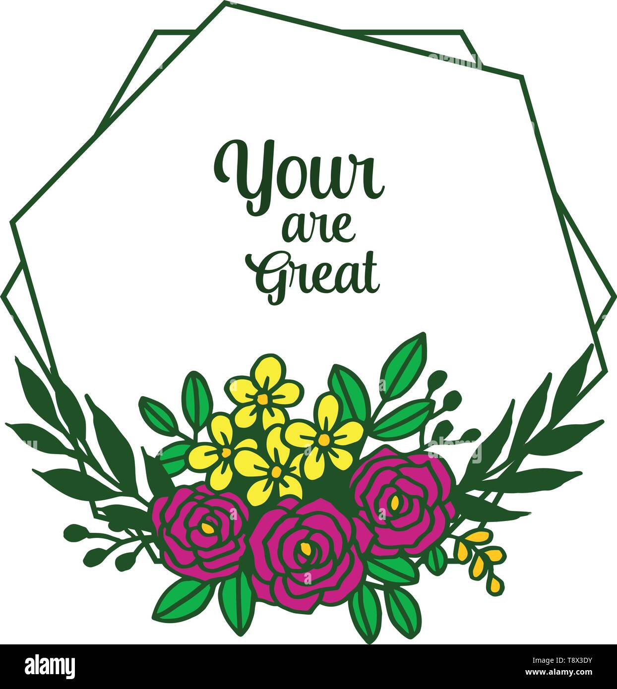 Vector illustration invitation card your are great with various pattern ...