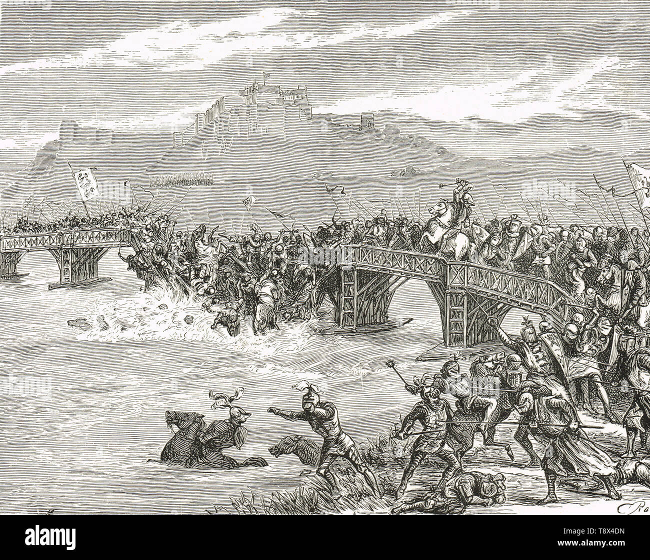 Battle of Stirling Bridge, First War of Scottish Independence, 11 September 1297 Stock Photo