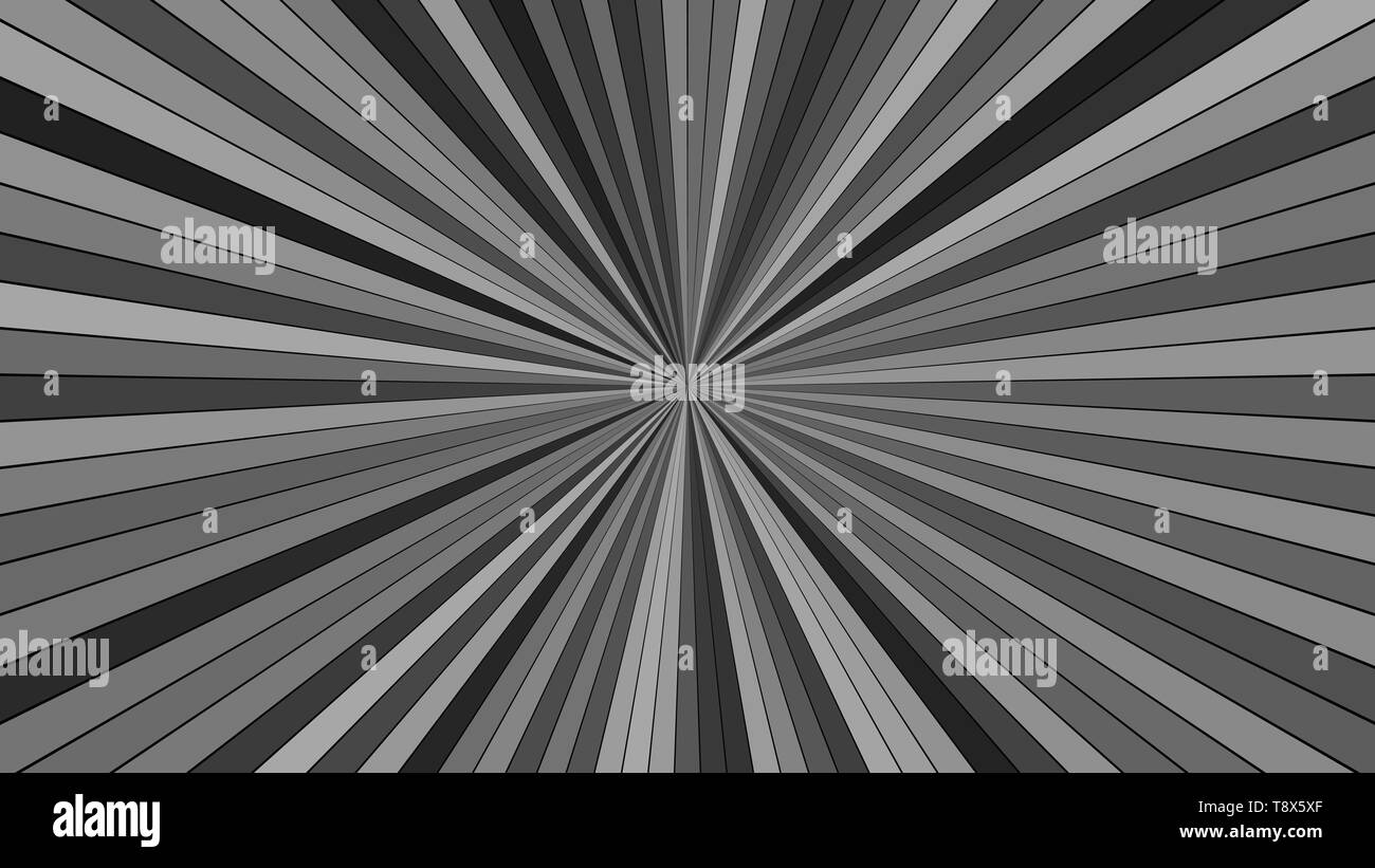 Grey abstract hypnotic ray burst stripe background - vector illustration Stock Vector
