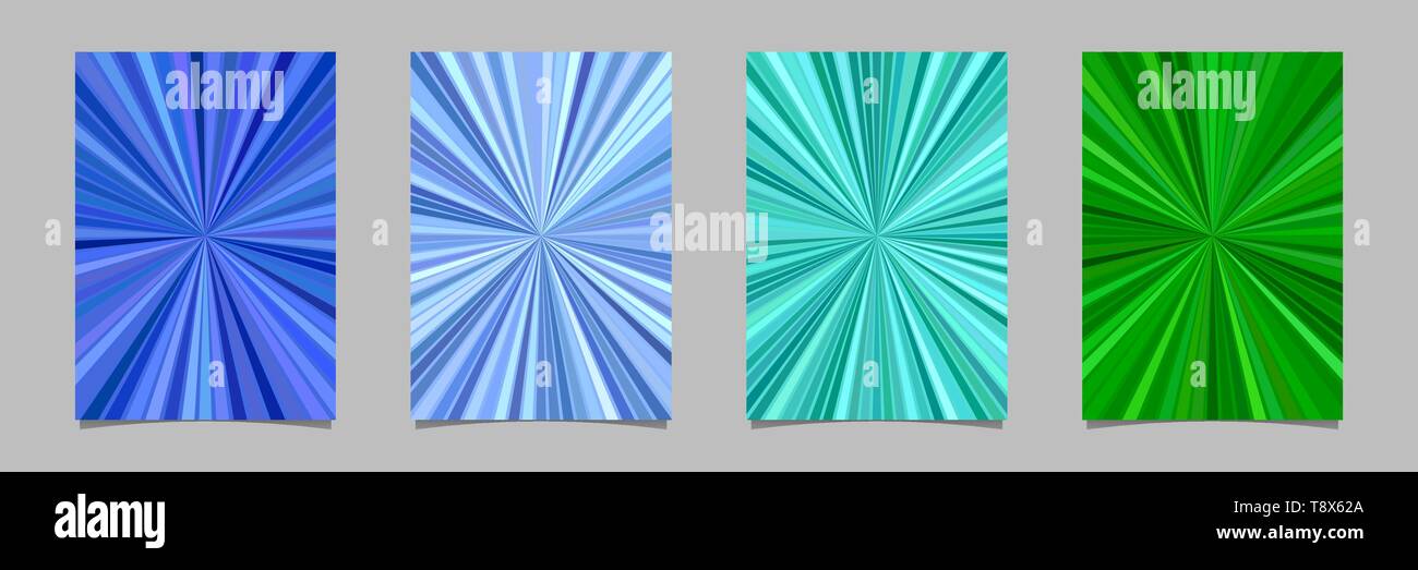 Ray burst flyer background template set - vector stationery ...