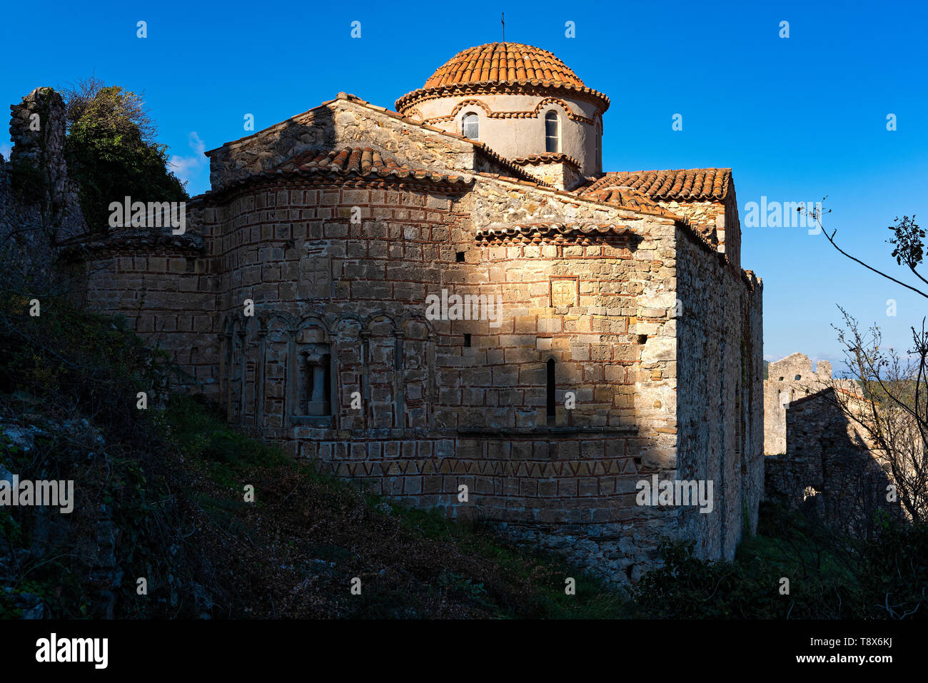 Part of the byzantine archaeological site of Mystras in Peloponnese