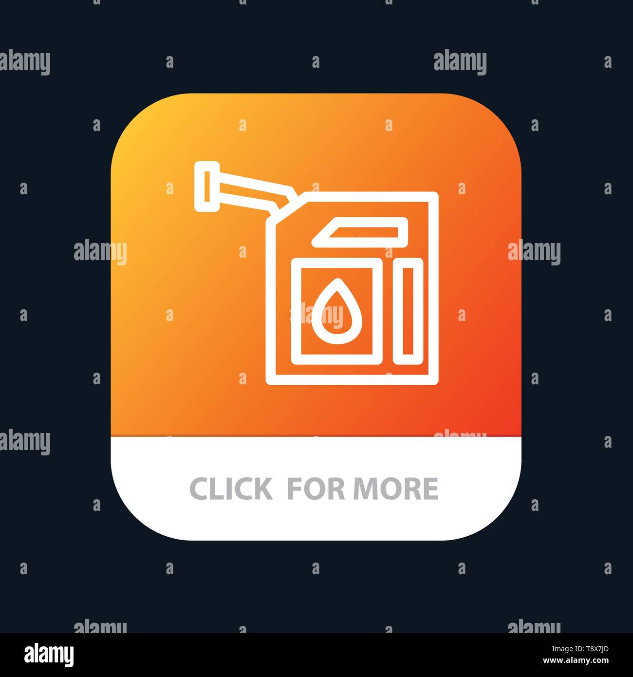 Car, Gas, Petrol, Station Mobile App Button. Android and IOS Line Version Stock Vector Image