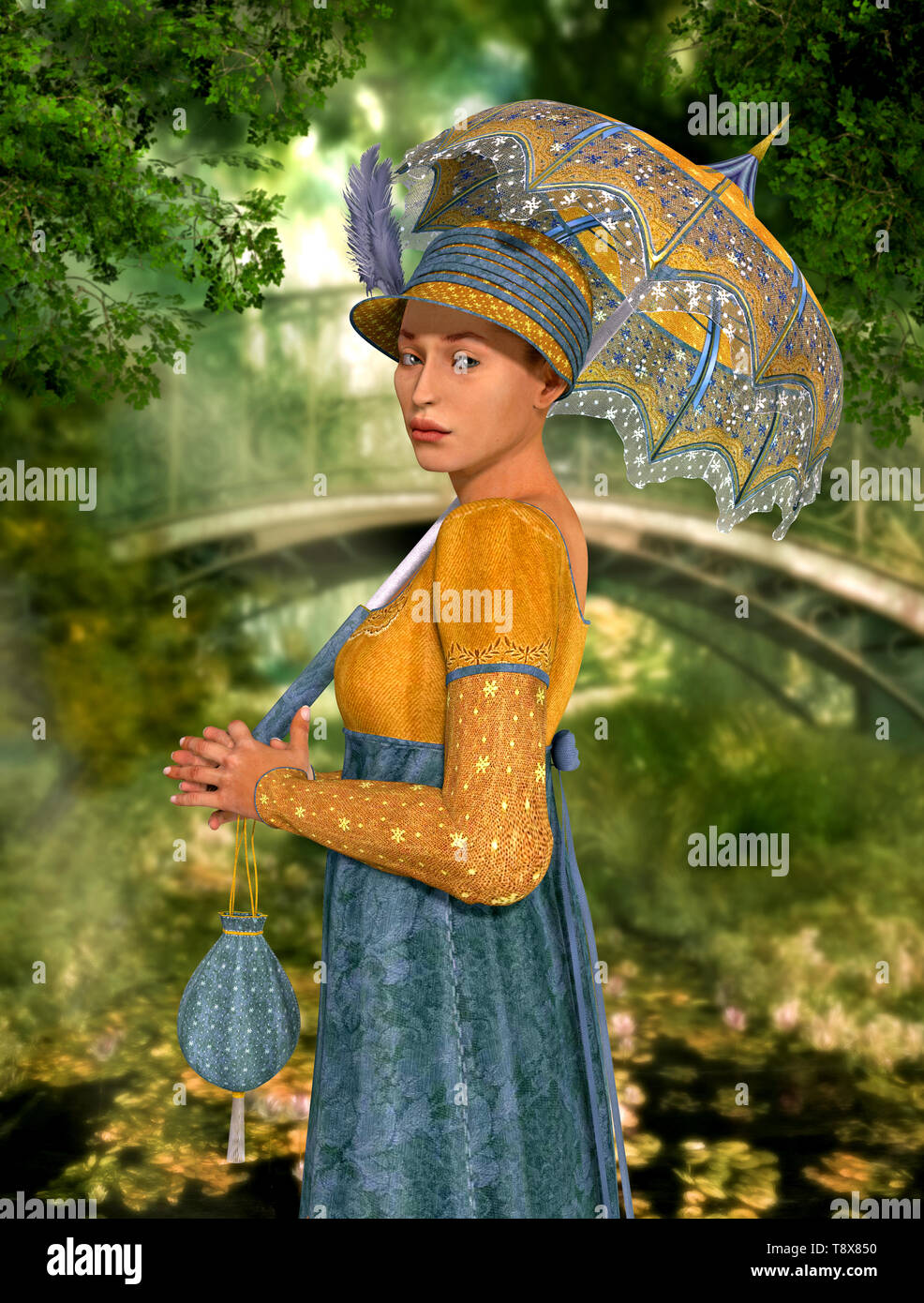 Regency bonnet hi-res stock photography and images - Alamy