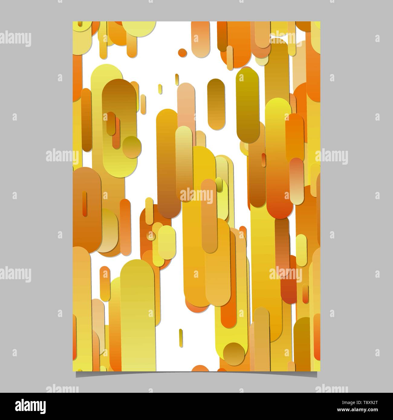 Orange trendy abstract gradient rounded stripe pattern flyer background ...