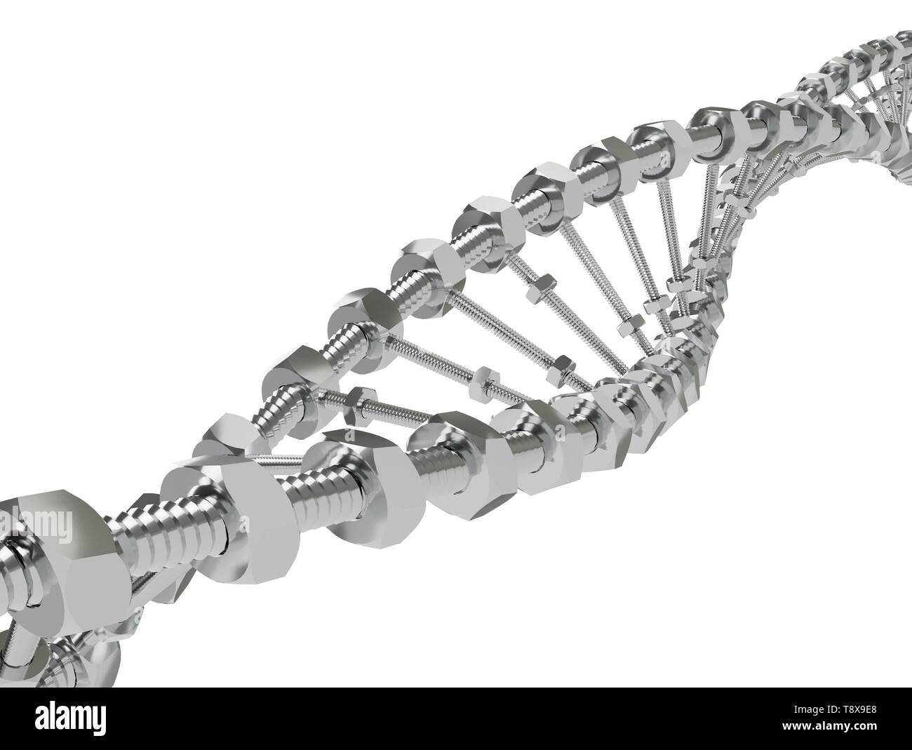 DNA Helix with gear instead molecules transmitted. modify