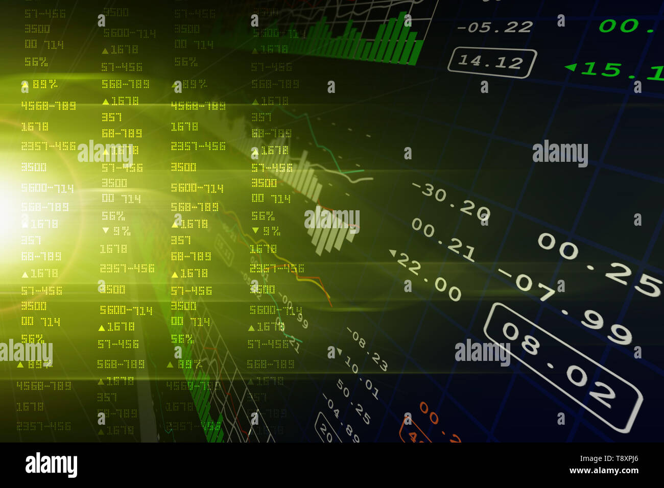 Stock market graphs Stock Photo - Alamy