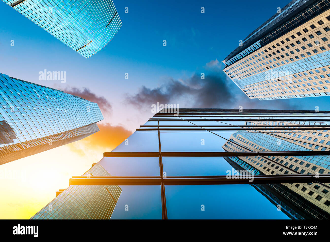 low angle view of skyscrapers in Shanghai,China Stock Photo - Alamy
