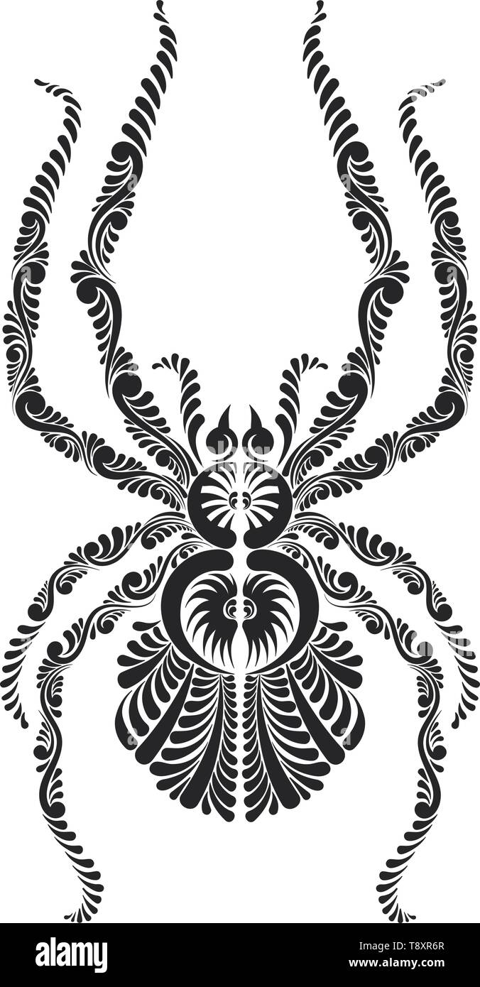 Stylized image of a spider Stock Vector