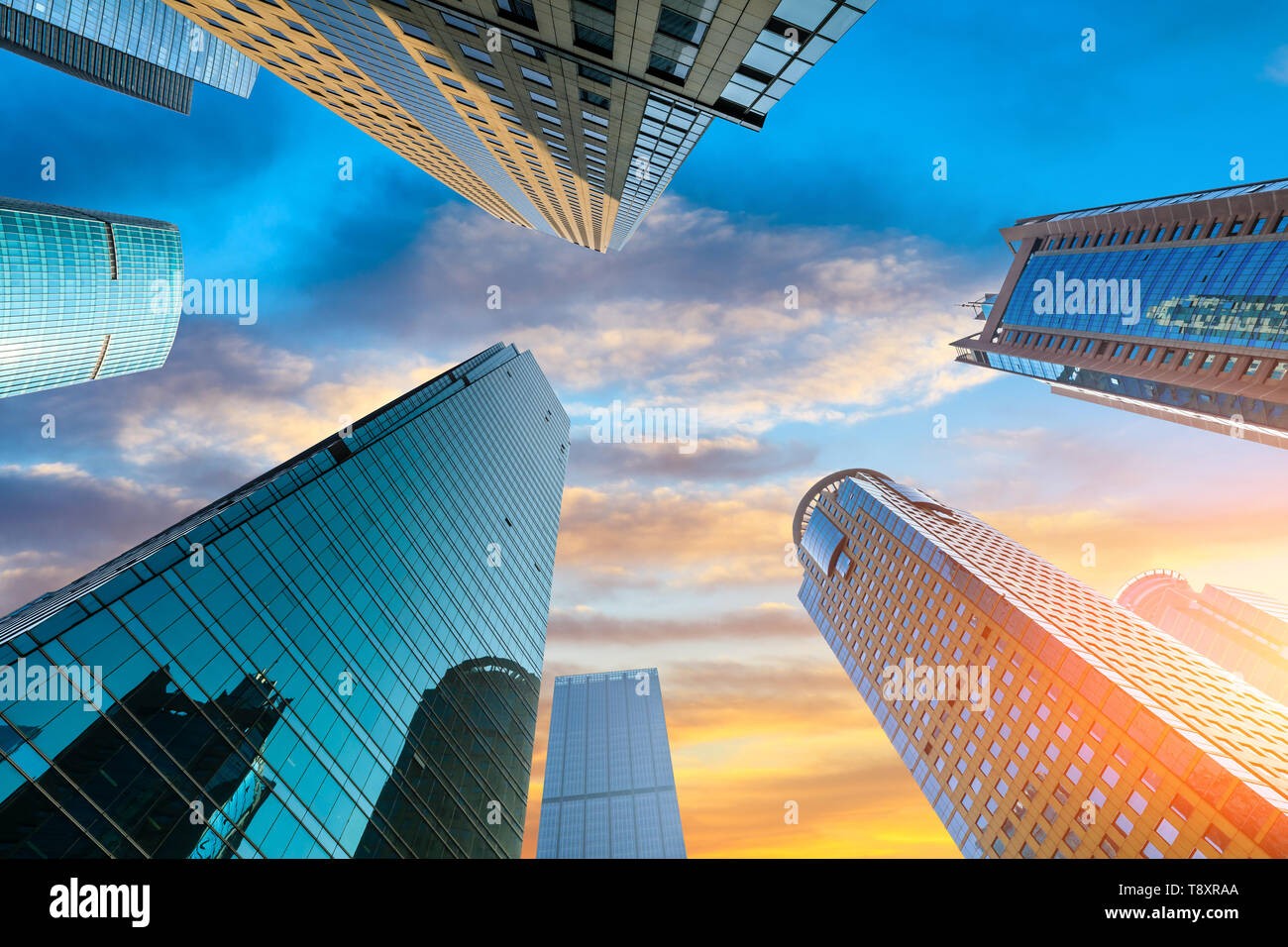 low angle view of skyscrapers in Shanghai,China Stock Photo - Alamy
