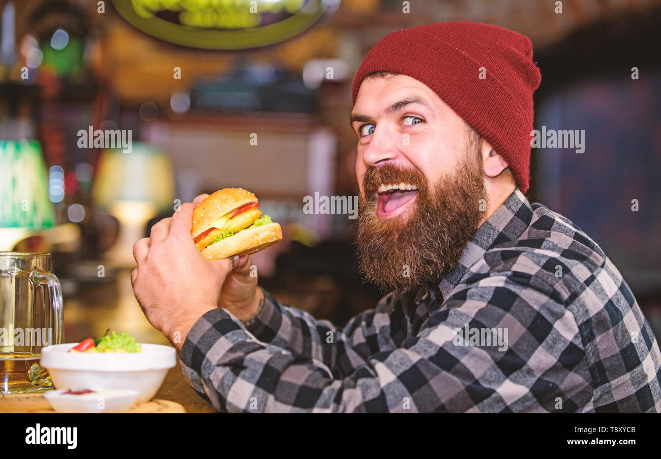 Hipster Hungry Man Eat Burger Man With Beard Eat Burger Menu Brutal Hipster Bearded Man Sit At Bar Counter High Calorie Food Cheat Meal Delicious Burger Concept Enjoy Taste Of Fresh Burger Hipster Hungry Man Eat Burger Man With Beard Eat Burger Menu Brutal Hipster Bearded Man Sit At Bar Counter High Calorie Food Cheat Meal Delicious Burger Concept Enjoy Taste Of Fresh Burger
