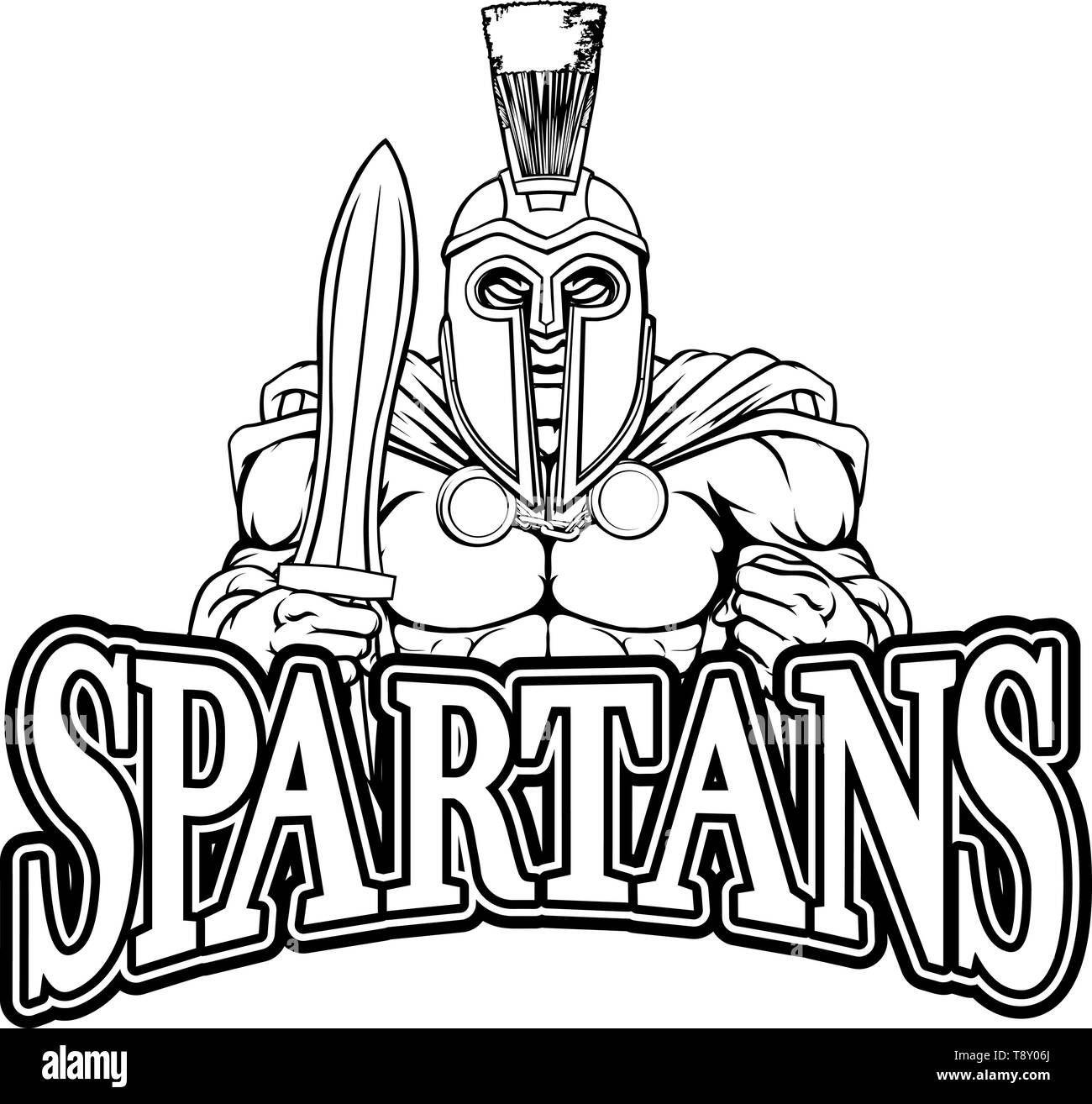 Spartan Trojan Sports Mascot Stock Vector Image & Art - Alamy