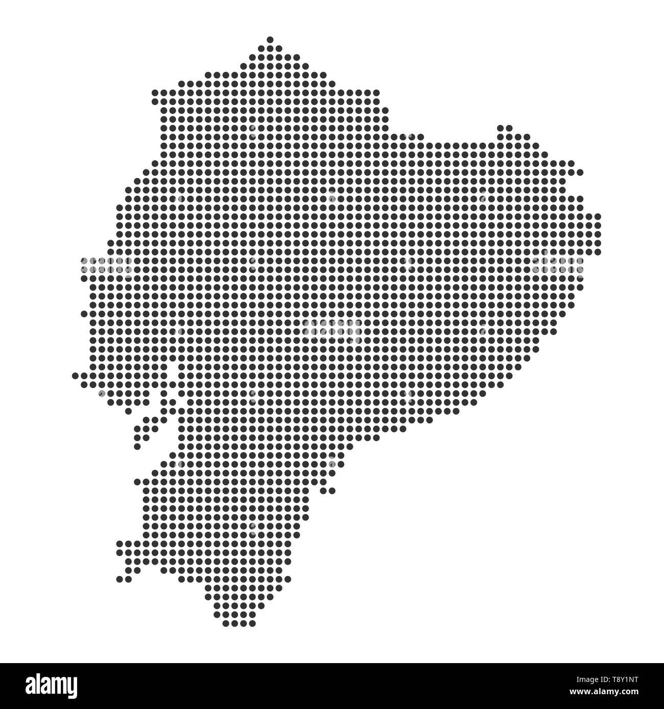 Map With Dot Ecuador Template For Your Design Stock Vector Image