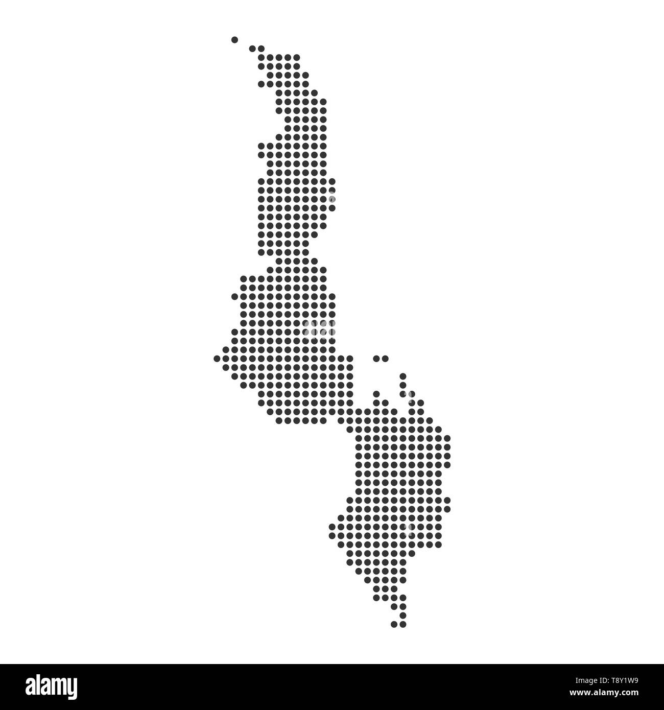 Map with dot - Malawi . Template for your design Stock Vector Image ...